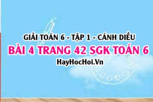 Giải bài 4 trang 42 Toán 6 Tập 1 SGK Cánh Diều